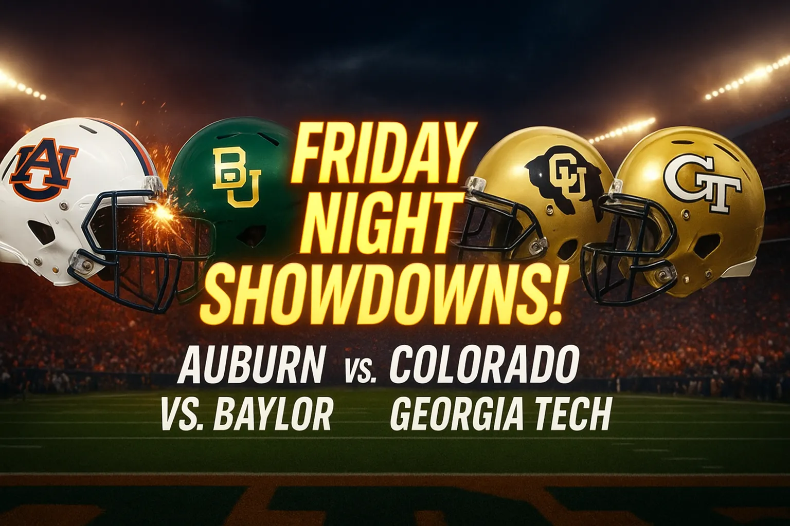 College Football Friday Night Showdowns: Auburn vs. Baylor, Colorado vs. Georgia Tech