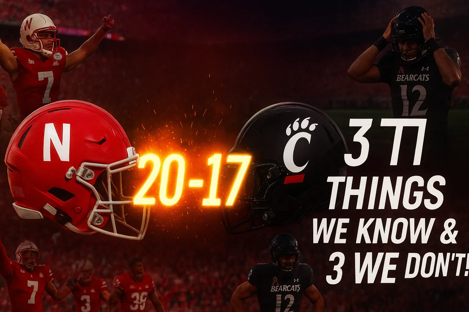 Nebraska vs. Cincinnati 3 Things We Know and 3 Things Still Unclear After Huskers’ 20-17 Win